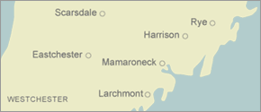 map of southern westechester county, NY